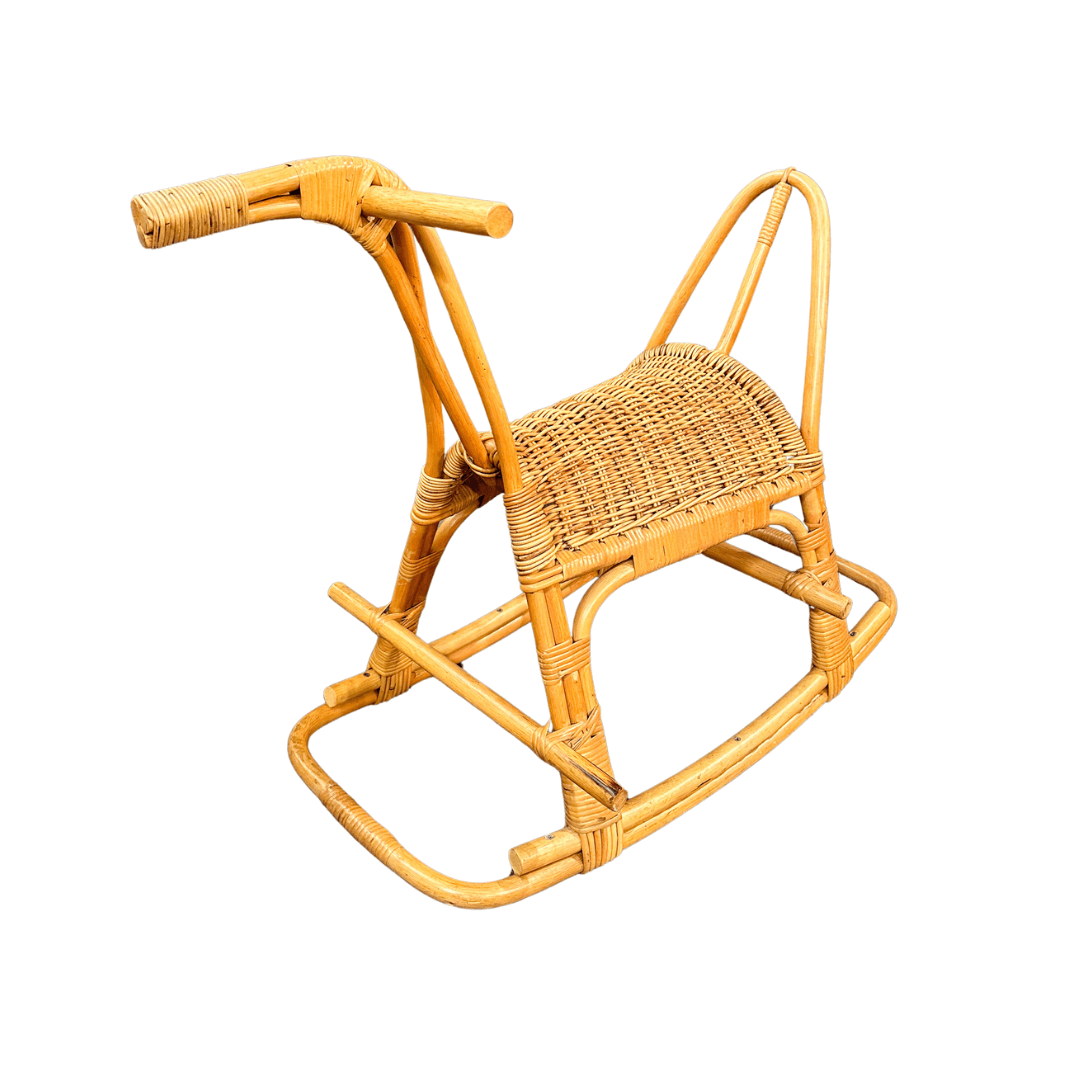 Schaukelpferd verm. Designer Franco Albini, Rattan, 1970er Jahre - aus Bares für Rares 2023 - Werkstattfürschönes