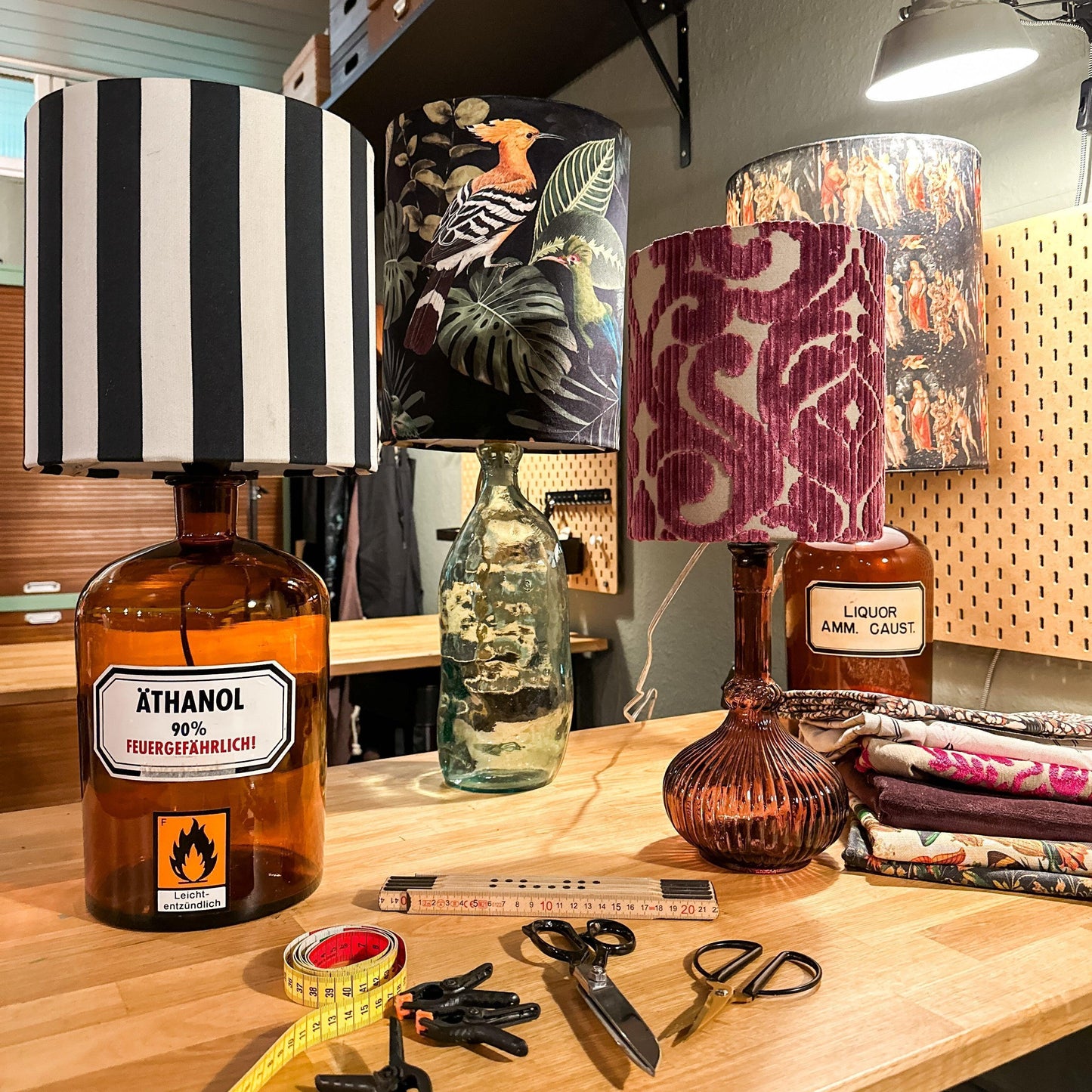 Fr., 25. April: Lampenschirme anfertigen & Tischleuchten kreieren - 19-21:30 Uhr - Düsseldorf - Werkstattfürschönes