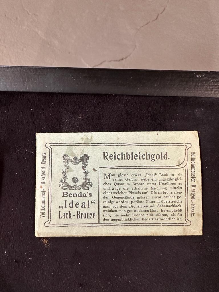 Antikes Oberflächenveredelungs-Set von 1910 aus Blattgold, Lackbronze, Bronzestaub - aus Bares für Rares 2024 - Werkstattfürschönes