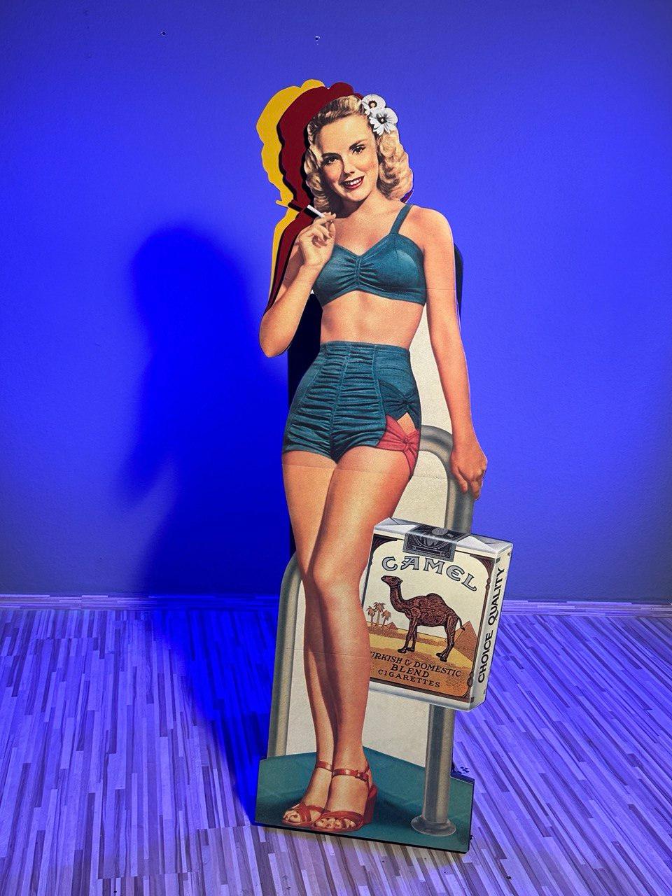 Camel Aufsteller Unikat Plakat Werbung 1950er 1960er Bikini Hawaii Retro Reklame Sammler Anfertigung - Werkstattfürschönes