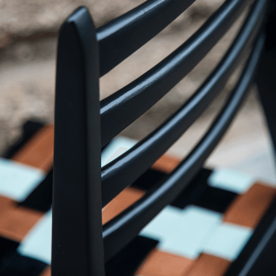 Dining Chair mit Lederstreifen - Werkstattfürschönes