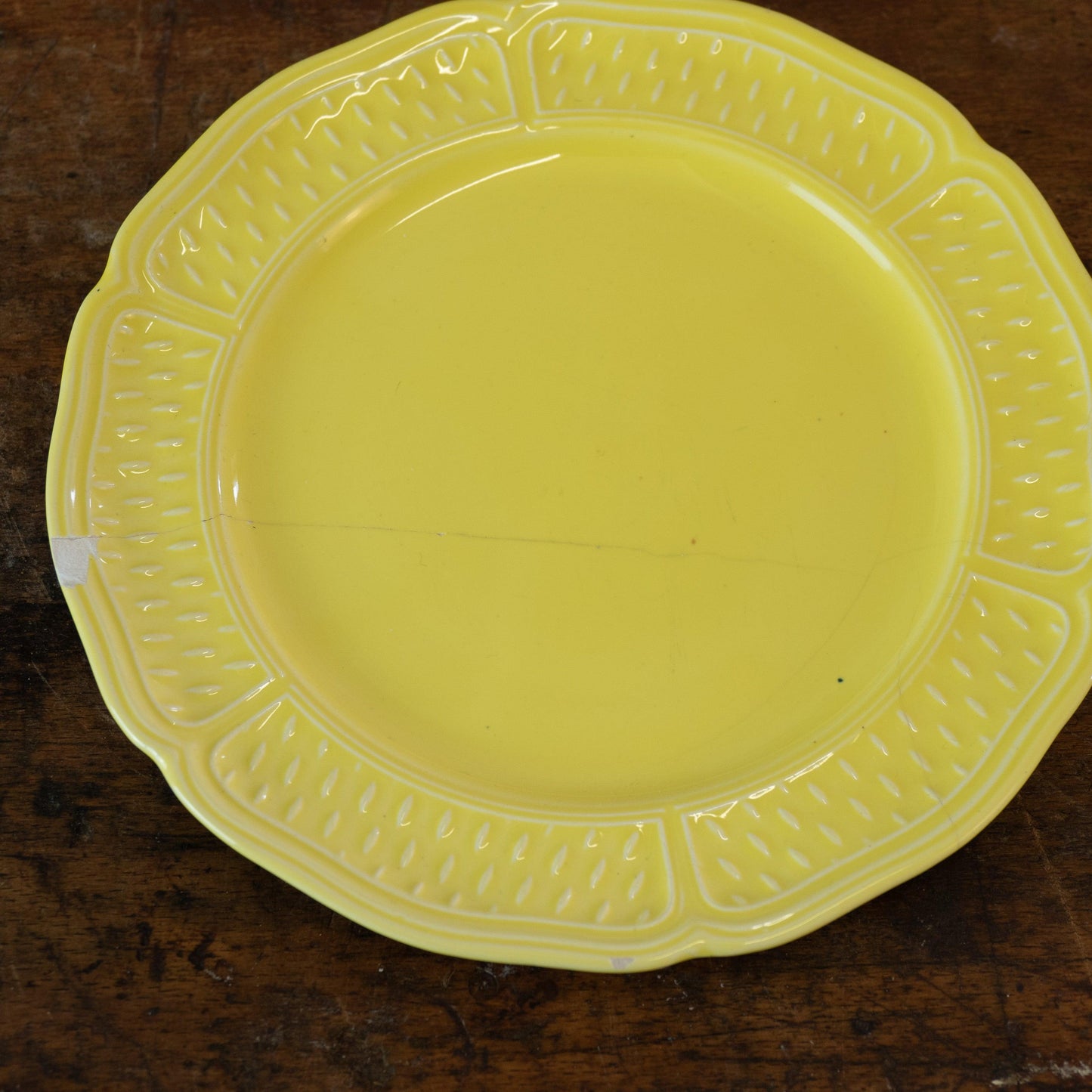 Französisches Dessertteller-Set in appetitlichen Zitronengelb - Werkstattfürschönes