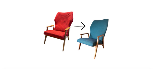 vorher-nachher: Mid-Century-Sessel Makeover