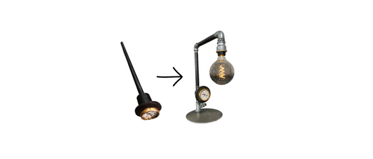 vorher-nachher: Pyrometer als Tischleuchte