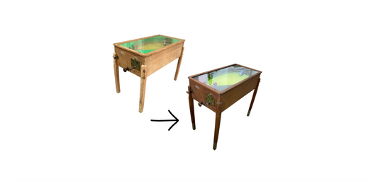 vorher-nachher: Tischeishockey neu aufgearbeitet