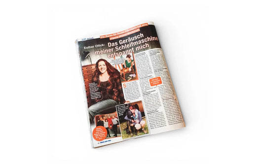 Zeitschriftenartikel mit Interview über Möbelaufarbeitung und DIY in einer Werkstatt in Düsseldorf