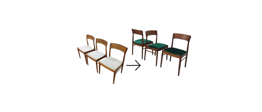 vorher-nachher: Mid-Century Dining-Stüle