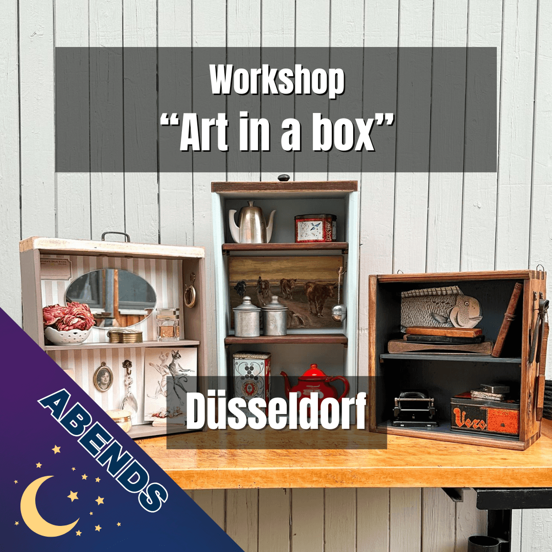 Do., 10. April: PROBEWORKSHOP "Art in a box" - Kreativworkshop - 17-21 Uhr - Düsseldorf