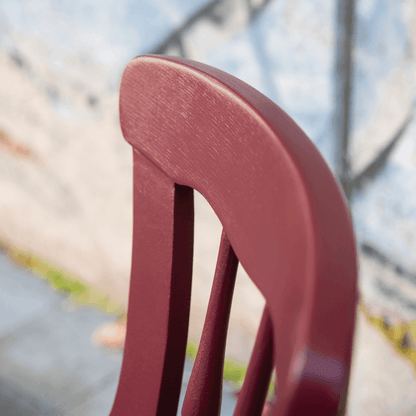 Landhausstuhl in Burgunderrot - Werkstattfürschönes